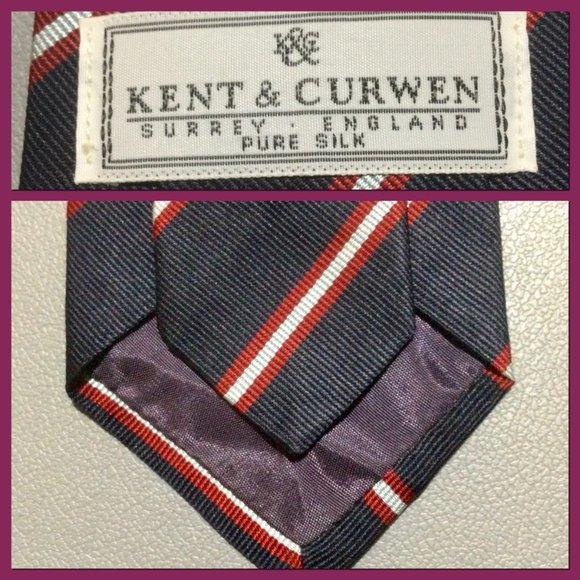 Vtg Silk Regimental Tie_130 - Picture 3 of 4